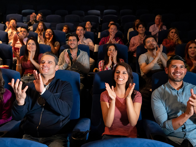 group of people clapping